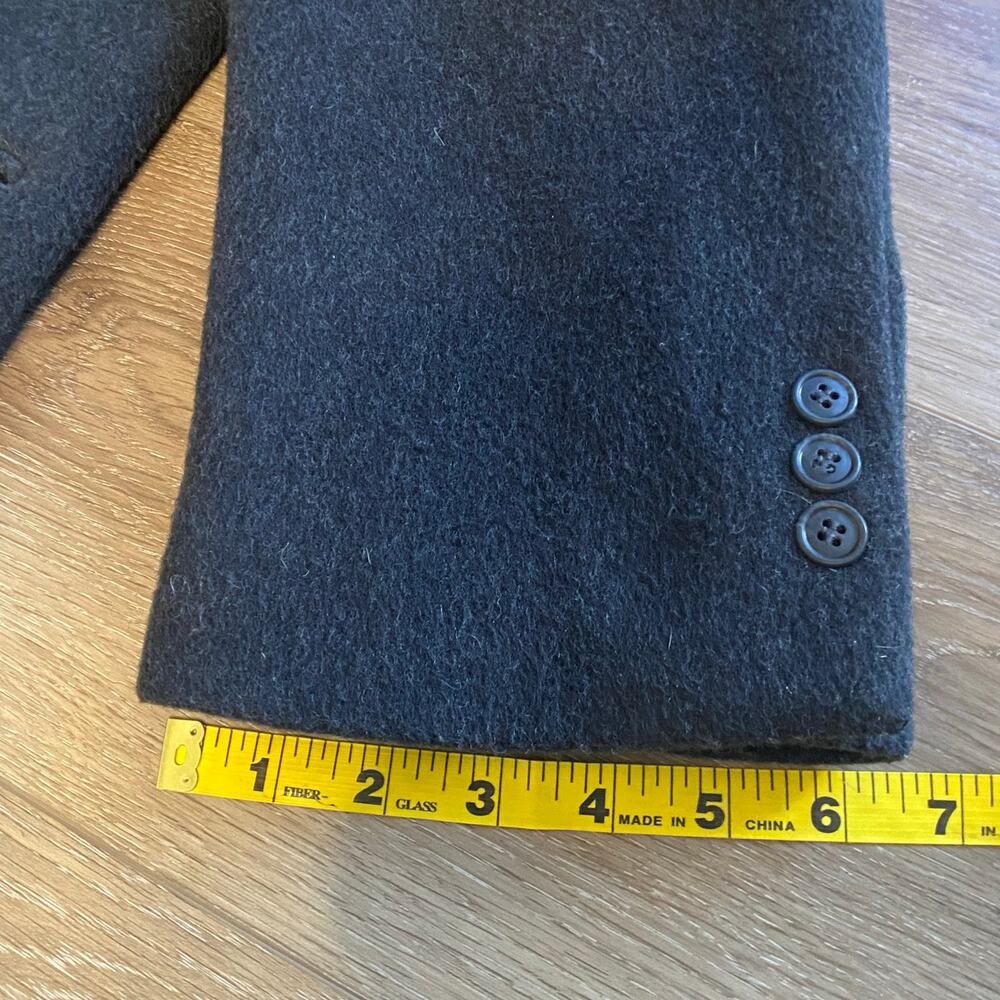 Ron Chereskin Double Breasted Overcoat Dark Gray Wool Cashmere Blend - Picture 8 of 11